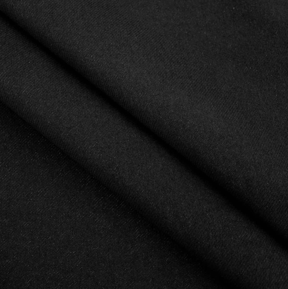 Soft stretch cotton knit dressmaking women men children craft fabric Black