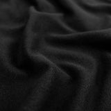 Soft stretch cotton knit dressmaking women men children craft fabric Black