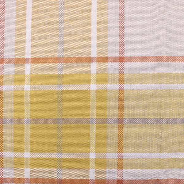 plain weave check upholstery fabric Mustard