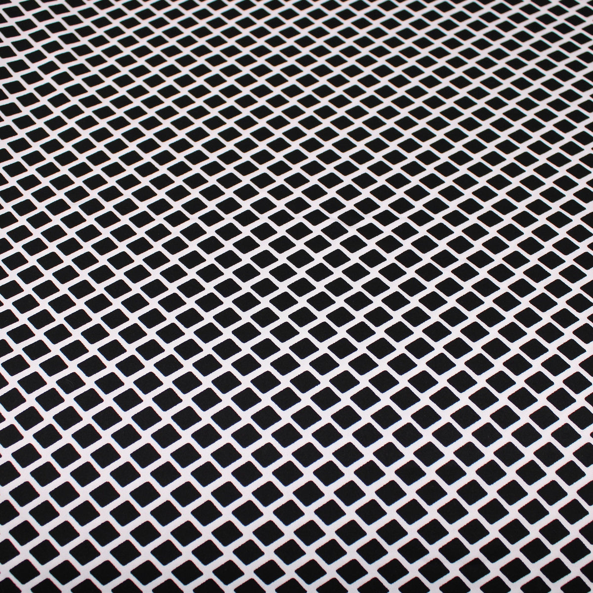 Diamonds on Cotton Sateen Pattern Dressmaking Fabric Satin Soft Silky Material Graphic Woven Black