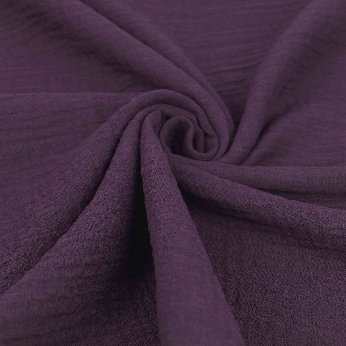 Double Gauze Plain Pure Cotton - Aubergine