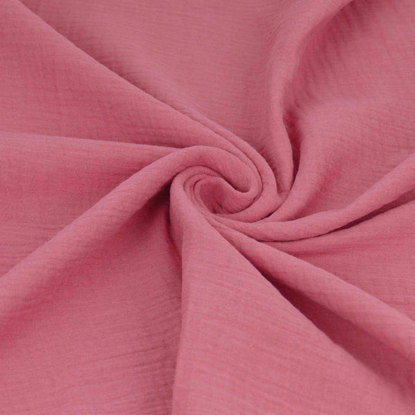 Double Gauze Plain Pure Cotton - Candy Pink