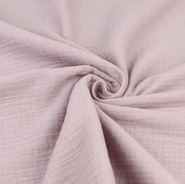 Double Gauze Plain Pure Cotton - Crepe Pink