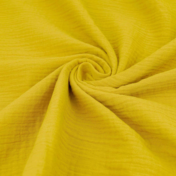 Double Gauze Plain Pure Cotton - Daffodil Yellow