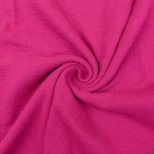 Double Gauze Plain Pure Cotton - Hot Pink