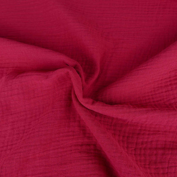 Double Gauze Plain Pure Cotton - Red