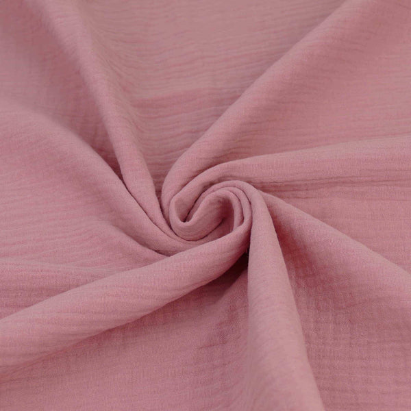 Double Gauze Plain Pure Cotton - Rose Pink