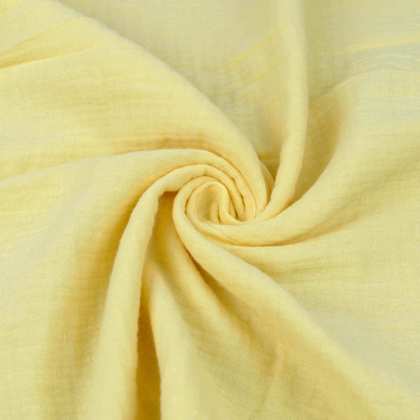 Double Gauze Plain Pure Cotton - Soft Yellow