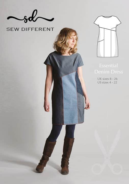 Essential Denim Dress Sewing Pattern Sew Different Dress Project Clothing Dressmaking New Fabric By Sew Different