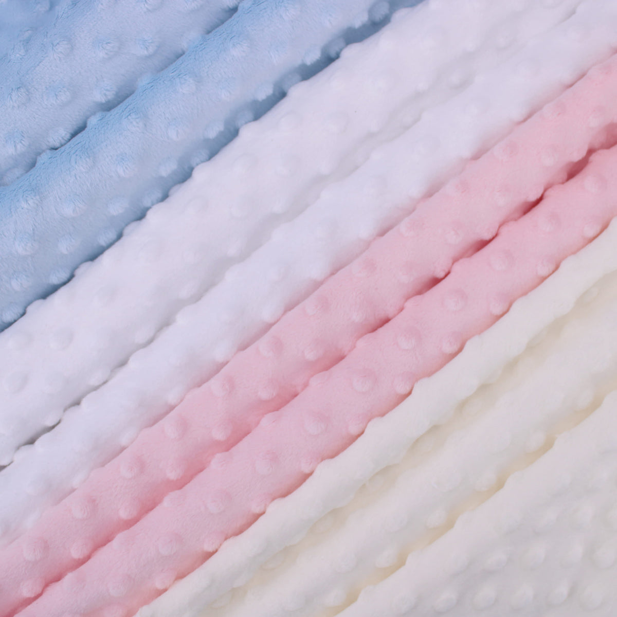 baby soft fleece in dimple dots Baby Blue