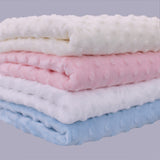 baby soft fleece in dimple dots baby pink