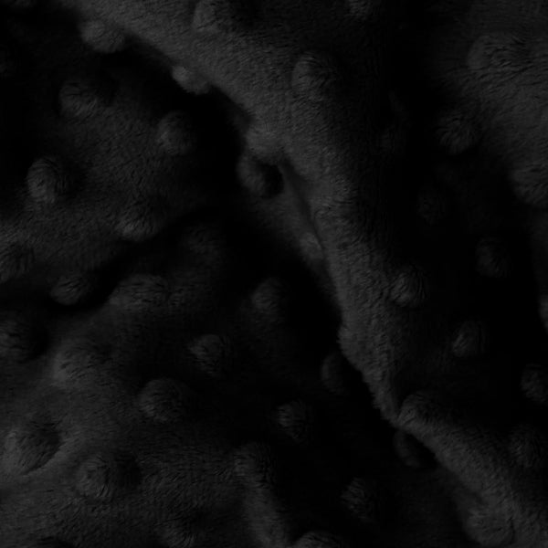 baby soft fleece in dimple dots Black