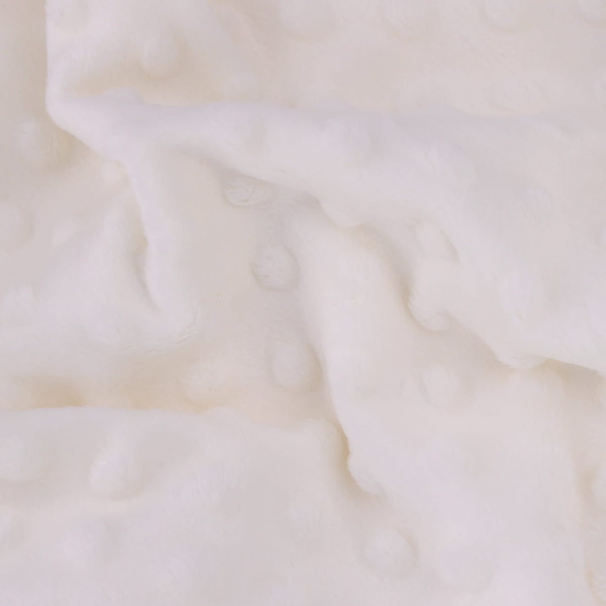 baby soft fleece in dimple dots Soft Cream