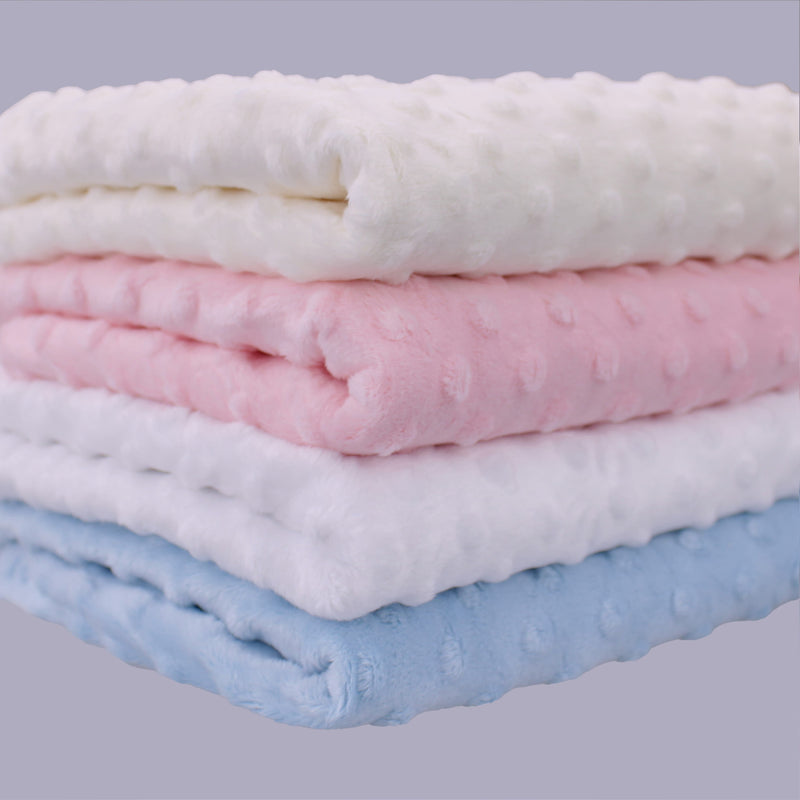 baby soft fleece in dimple dots Soft Cream