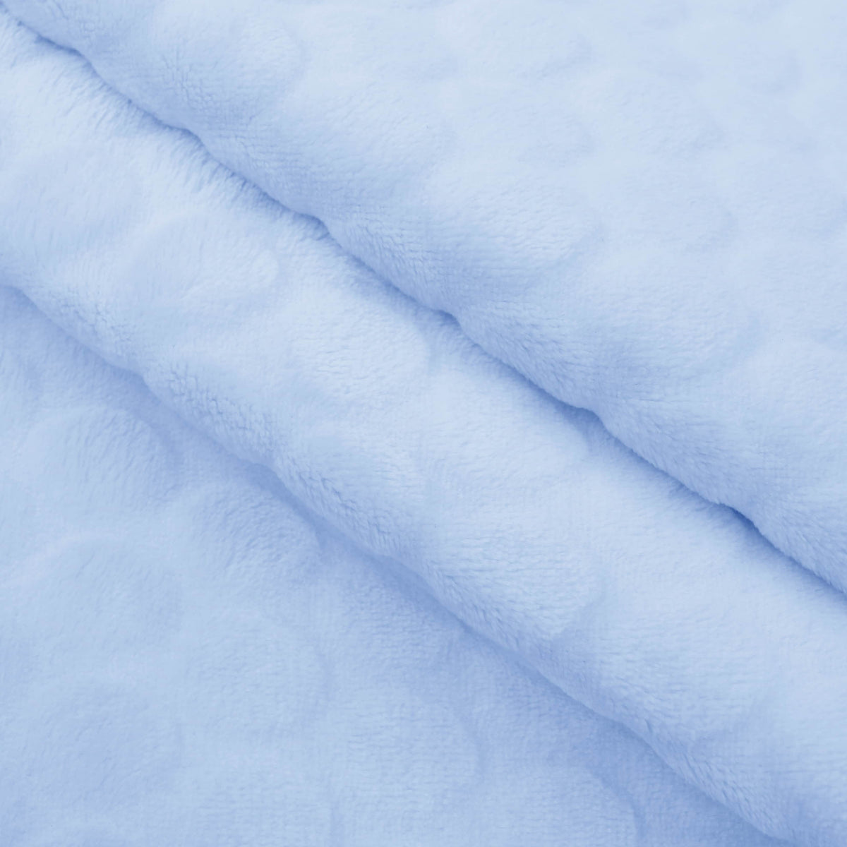 baby soft fleece in large dimple dots Baby Blue