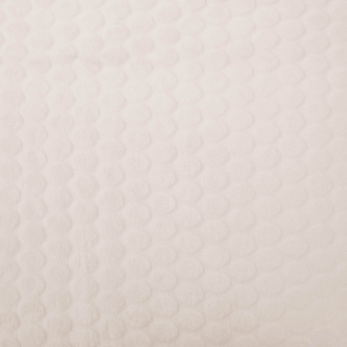 baby soft fleece in large dimple dots soft cream