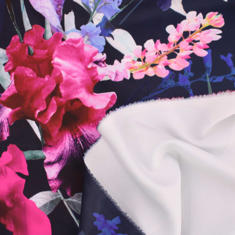 floral knitted scuba jersey dressmaking women fabric Heidi