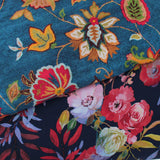 flowery light viscose in teal