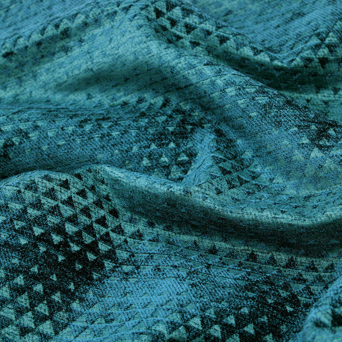 textured chenille upholstery fabric in teal colour Teal