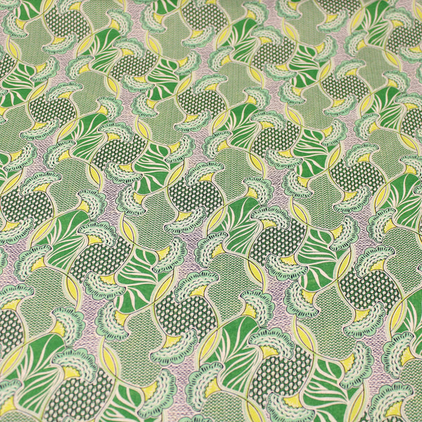 Green Ginkgo Floral Leaf Tencel Lawn Pattern Floral African Dressmaking Soft Sustainable Fabric Material Drape Green