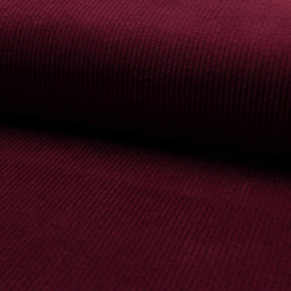 soft stretch 6 wale cotton corduroy women men kids fabric Bordeaux