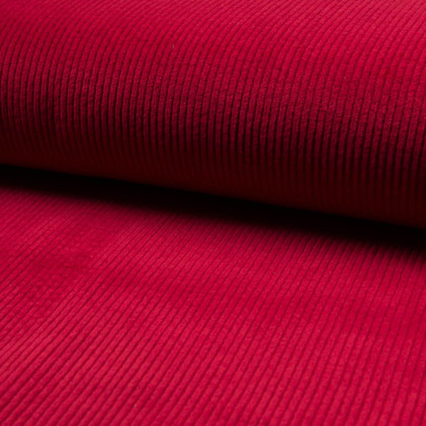 soft stretch 6 wale cotton corduroy women men kids fabric Red