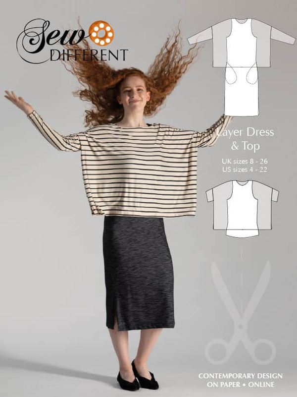 Layer Dress & Top Fabric Sewing Pattern Sew Different Dress Top Project By Sew Different
