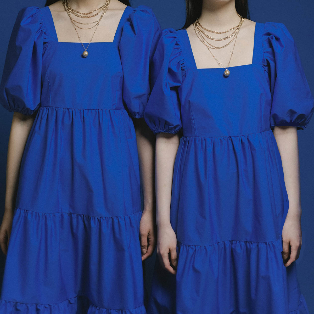 lightweight pure cotton poplin dressamking fabric Cobalt