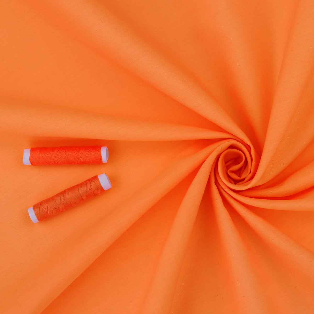 lightweight pure cotton poplin dressamking fabric Orange