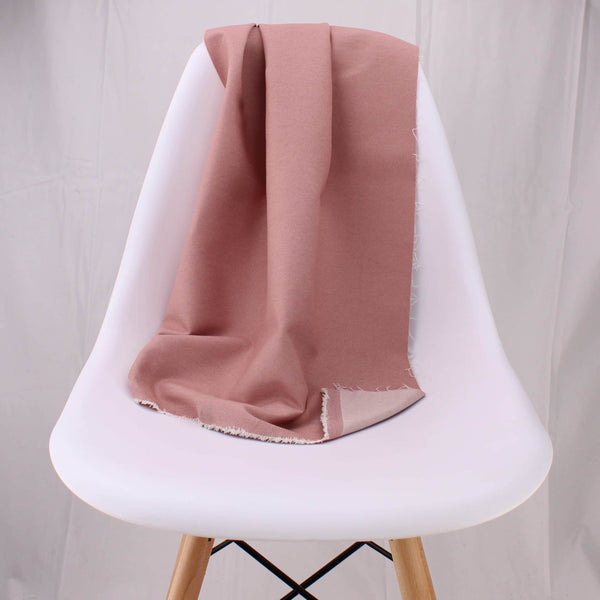 Light 65% cotton denim dressmaking fabric in 17 colours Quartz Pink