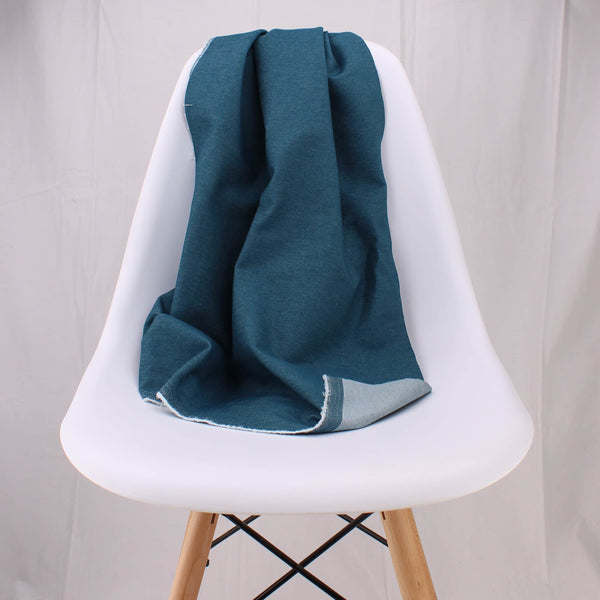Light 65% cotton denim dressmaking fabric in 17 colours Teal