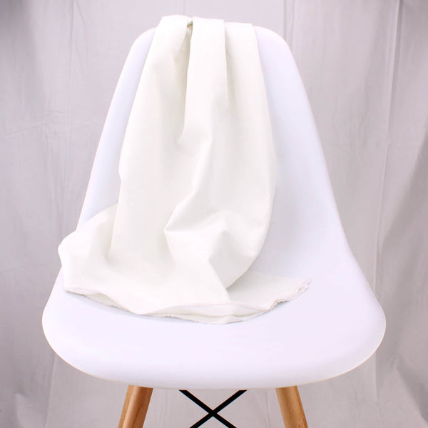 Light 65% cotton denim dressmaking fabric in 17 colours White