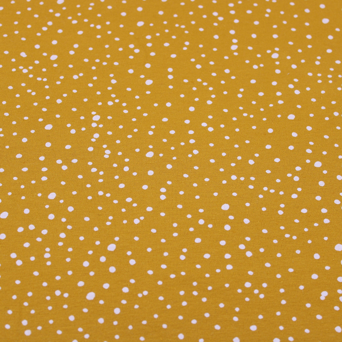 Little Dots and Spots Cotton Jersey Ochre Pattern Dressmaking Women Kids Stretch Fabric OEKO-TEX Soft Knit Polka Mini Neutral Ochre