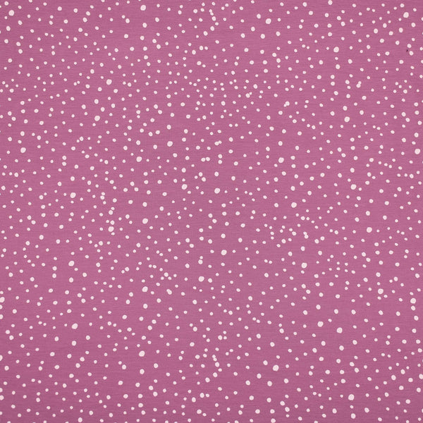 Little Dots and Spots Cotton Jersey Fabric OEKO-TEX pattern kids stretch dressmaking material Old Rose