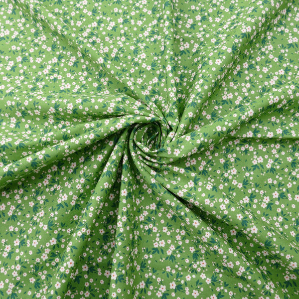 light woven pure cotton dressmaking women fabric Green