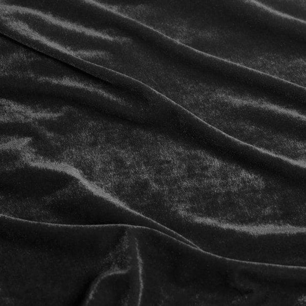 smooth velvet dressmaking women stretch fabric Black