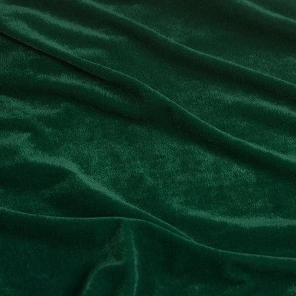 smooth velvet dressmaking women stretch fabric Bottle Green