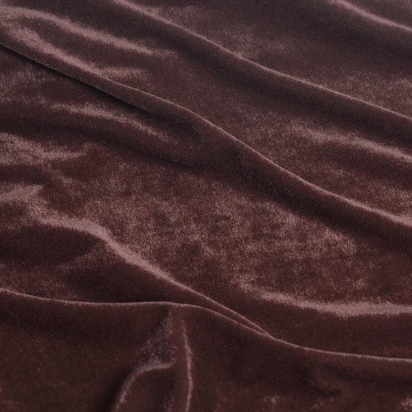 smooth velvet dressmaking women stretch fabric Chocolate