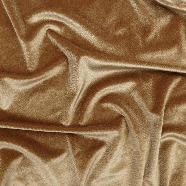 smooth velvet dressmaking women stretch fabric Dull Gold