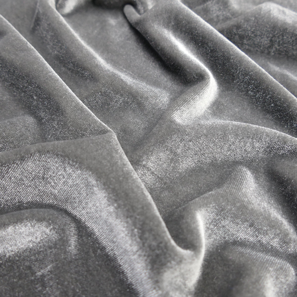 smooth velvet dressmaking women stretch fabric Grey