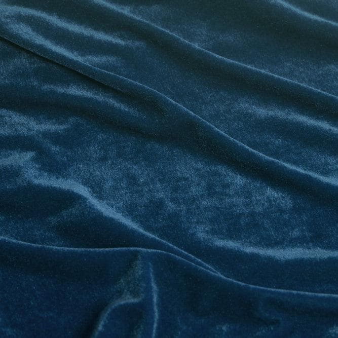 smooth velvet dressmaking women stretch fabric Midnight Blue