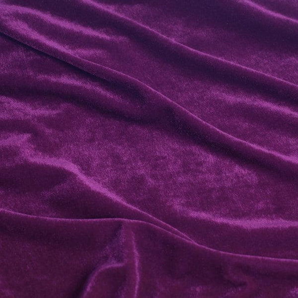 smooth velvet dressmaking women stretch fabric Orchid Purple