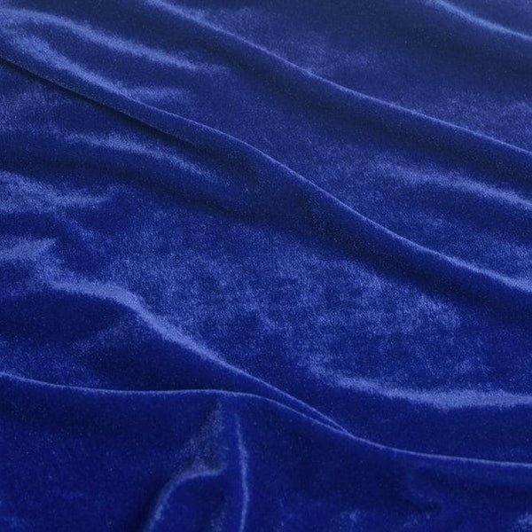 smooth velvet dressmaking women stretch fabric Royal
