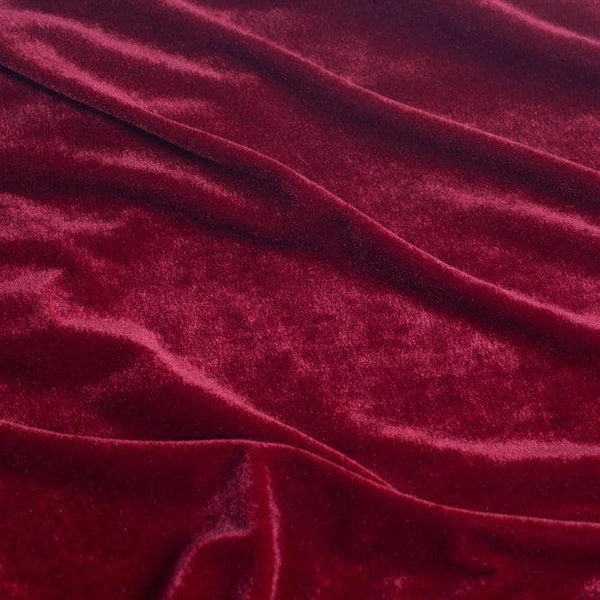 smooth velvet dressmaking women stretch fabric Scarlett Red