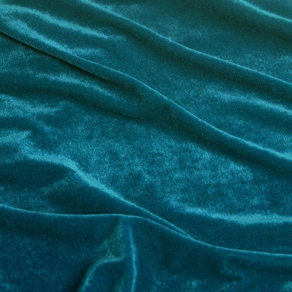 smooth velvet dressmaking women stretch fabric Turquoise