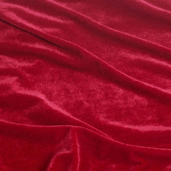 smooth velvet dressmaking women stretch fabric Valentine Red