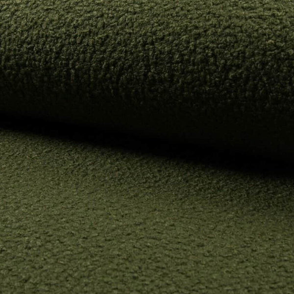 soft sheep wool look boucle furnishing dressmaking fabric Forest