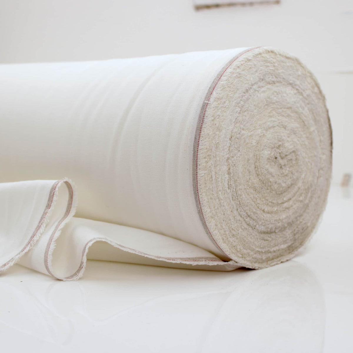 Ivory Madras Plain Solid Cotton Linen Dressmaking Quilting Fabric Material Ivory