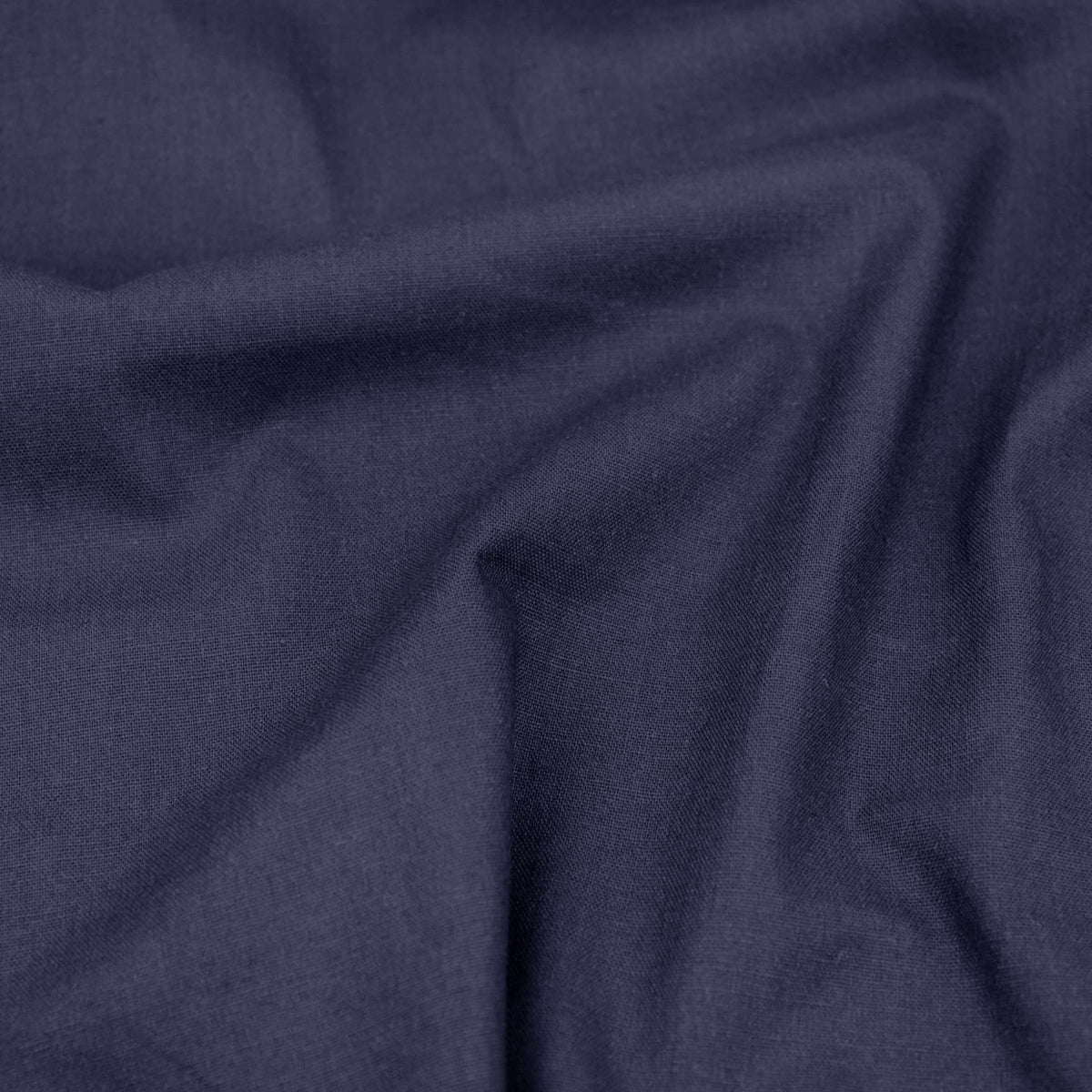Navy Madras Plain Solid Cotton Linen Dressmaking Quilting Fabric Material Navy