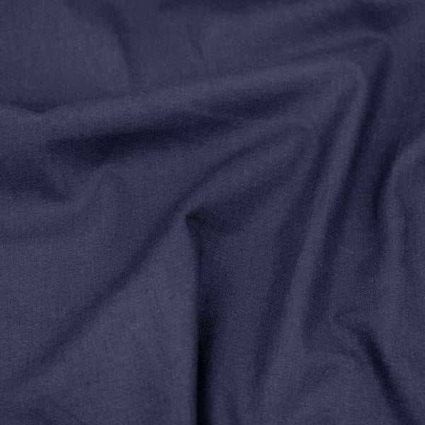 Navy Madras Plain Solid Cotton Linen Dressmaking Quilting Fabric Material Navy